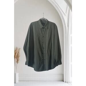 Via Europa Striped Button Down Shirt Mens XL